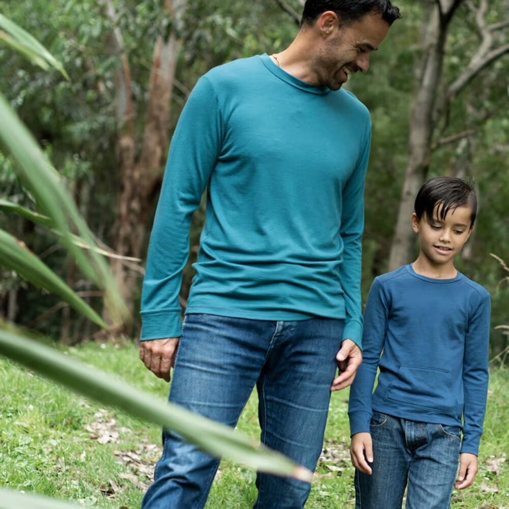 Nui Organics Men's Mahia Crew Deep Sea (Size S) - Picture 3 of 8